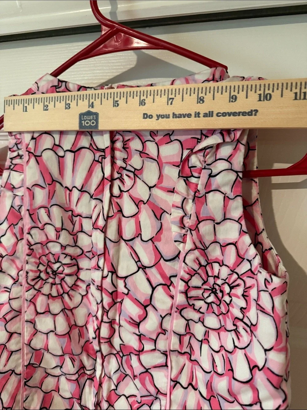 Lilly Pulitzer Girls Pink Floral Ruffle Shift Dress